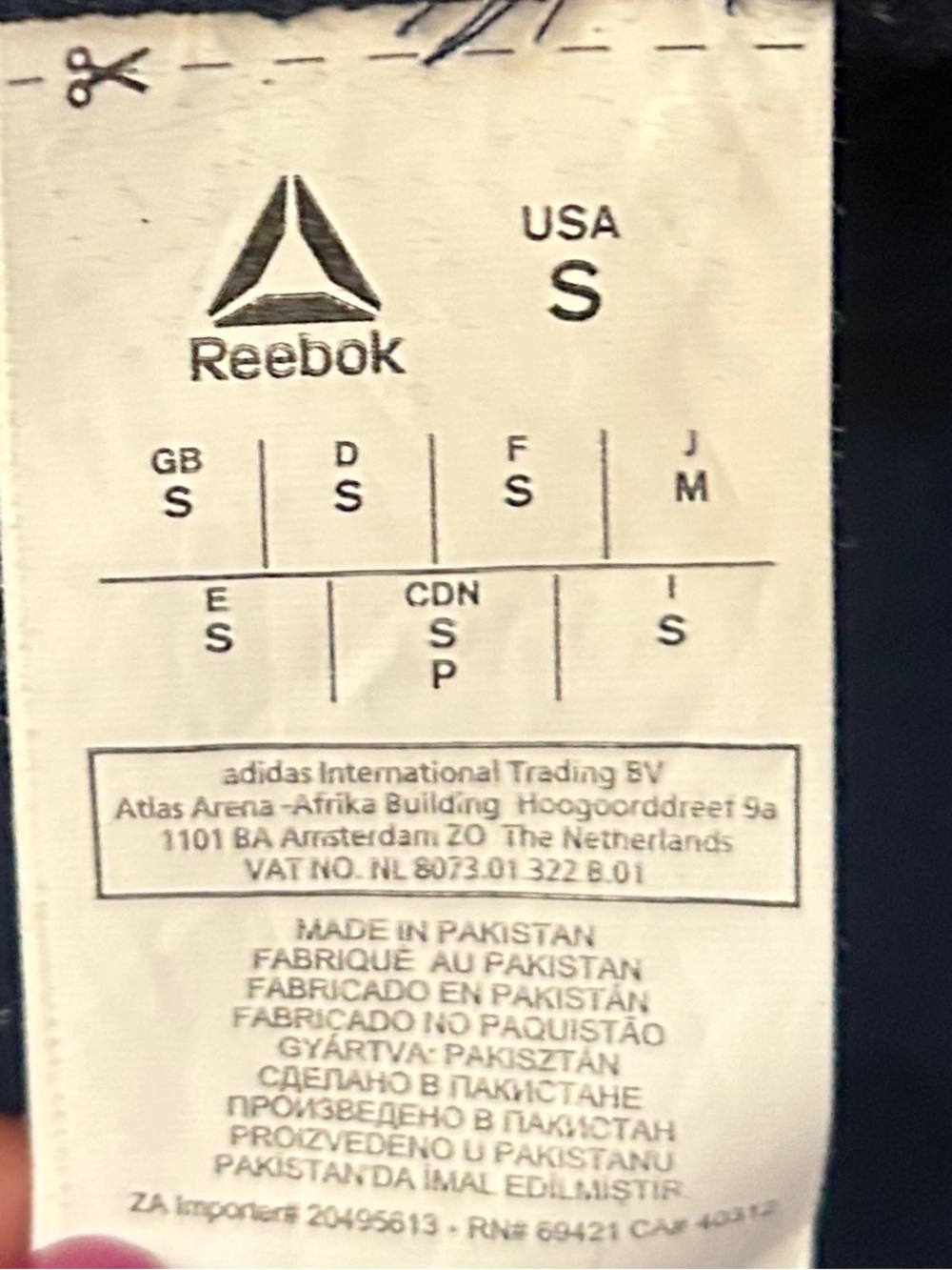 Reebok Hoodie Sweatshirt Navy Blue Small - Picture 8 of 9
